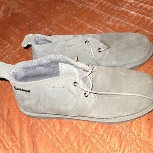 Bearpaw Gray Suede Ankle Boots Size 11